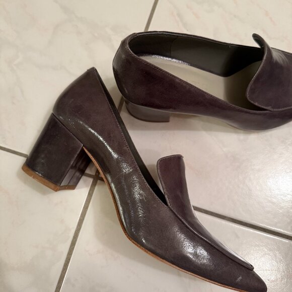1.State Grey Leather Heels US 6 - Picture 1 of 4